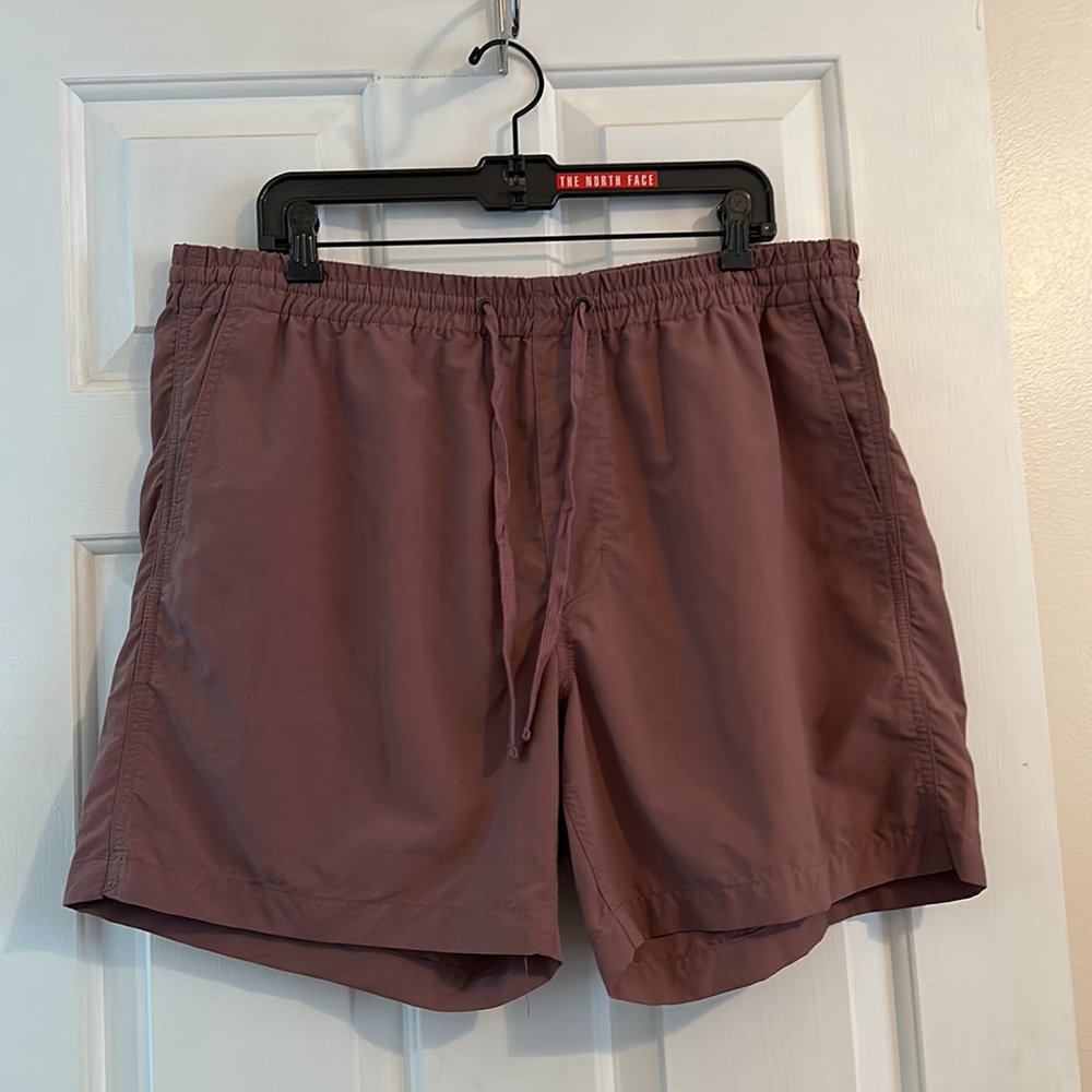 EUC Women’s Madewell Pull-on Drawstring Athletic Shorts, sz XL, Dusky Maroon